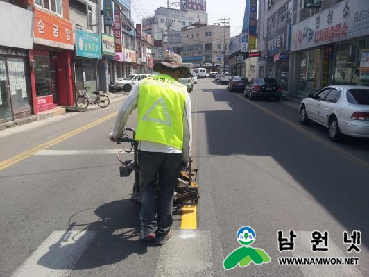 0422 교통과 - 남원시 주요도로 차선이 환해진다2.jpg